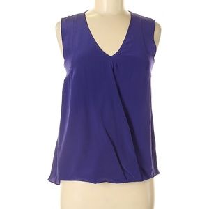 Nicole Miller Artelier Solid Purple Blouse